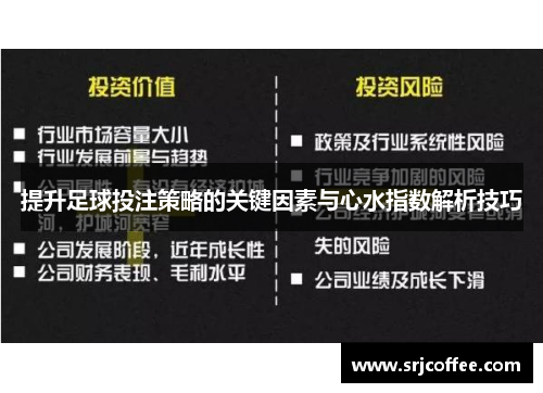 提升足球投注策略的关键因素与心水指数解析技巧